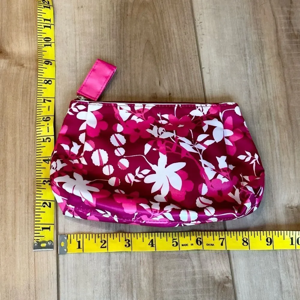 Estee Lauder Floral Fabric - Satin Cosmetic Travel Bag